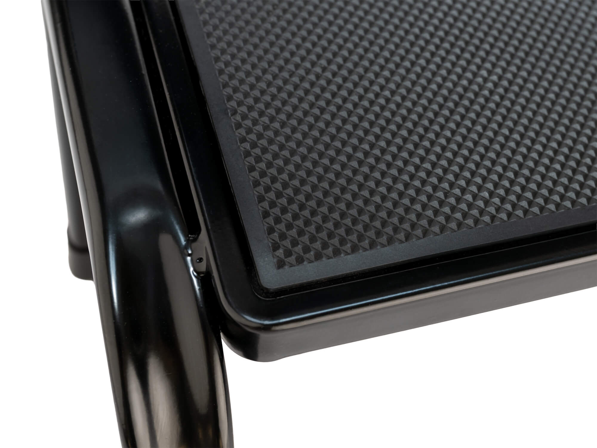 Non-slip treads on the step stool